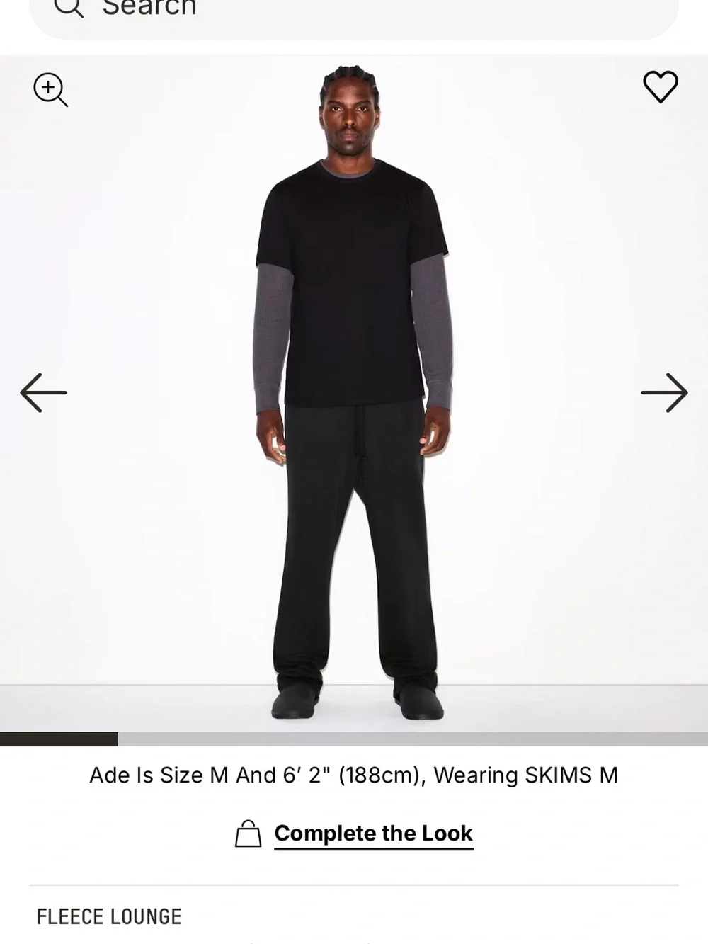 SKIMS FLEECE LOUNGE Mens Classic Straight Leg Pant Washed Onyx Black 5X NWT!!